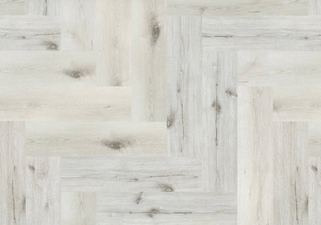 White Oak Luxury Rigid Core Click Herringbone 5mm