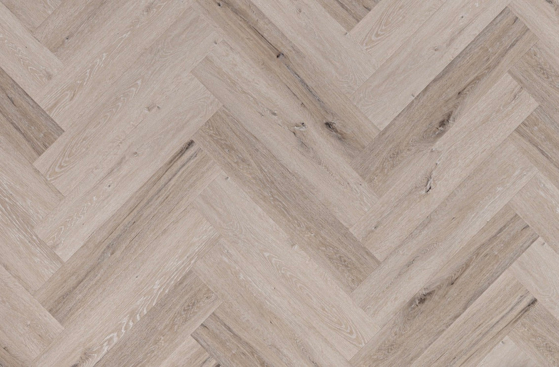 Pebble Oak Luxury Rigid Core Click Vinyl Herringbone 5mm