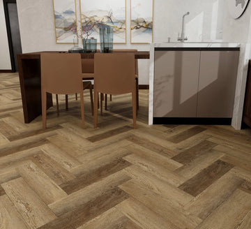 Farmhouse Oak Luxury Rigid Core Click Herringbone 5mm