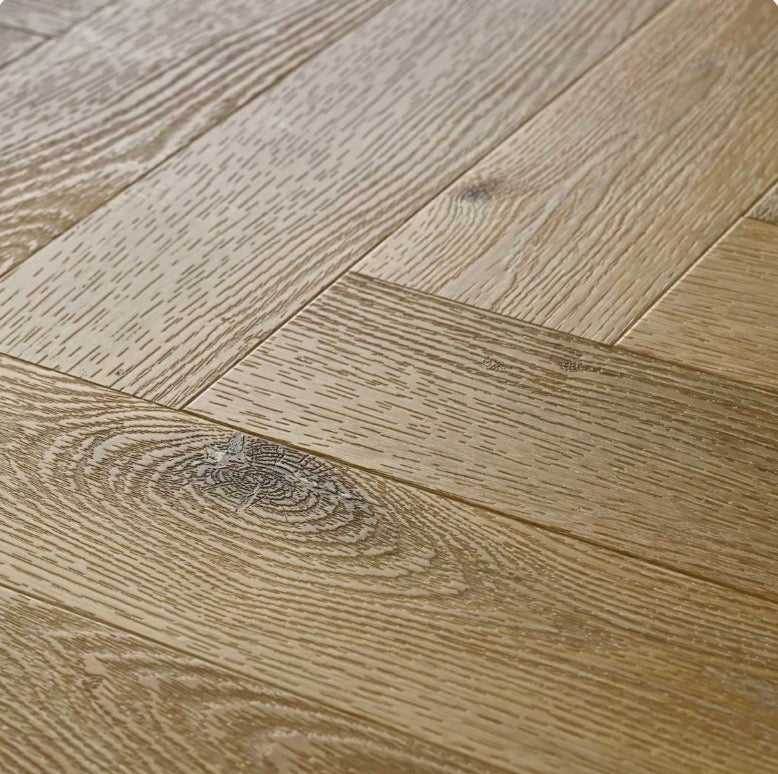 Naked Oak Luxury Rigid Core Click Herringbone 5mm - Vivid Floors