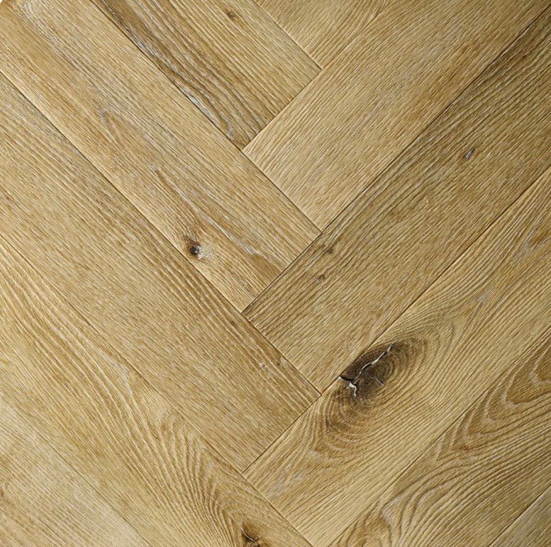 Naked Oak Luxury Rigid Core Click Herringbone 5mm - Vivid Floors