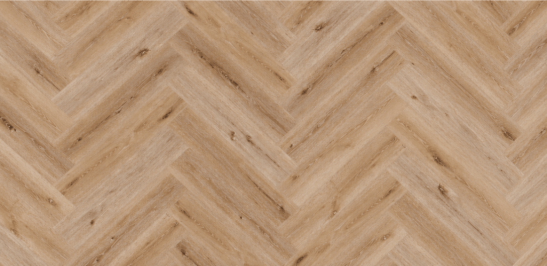 Naked Oak Luxury Rigid Core Click Herringbone 5mm - Vivid Floors