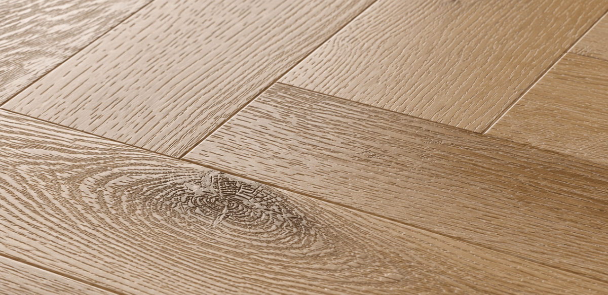 Naked Oak Luxury Rigid Core Click Herringbone 5mm - Vivid Floors