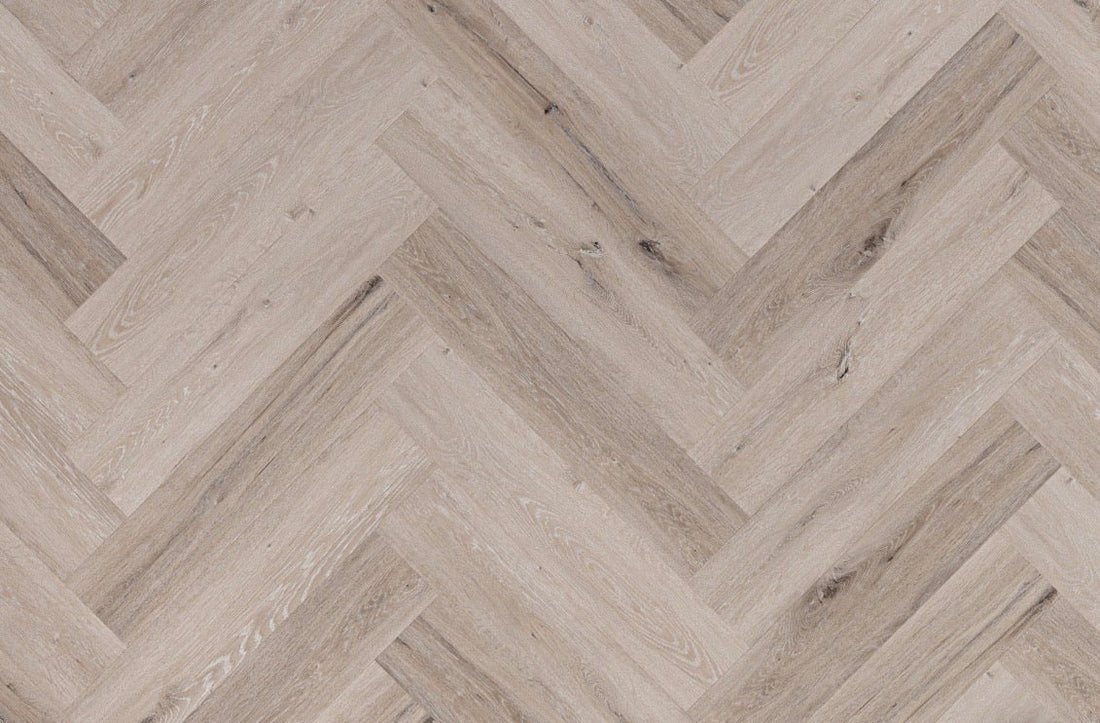 Pebble Oak Luxury Rigid Core Click Vinyl Herringbone 5mm - Vivid Floors