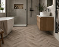 Pebble Oak Luxury Rigid Core Click Vinyl Herringbone 5mm - Vivid Floors